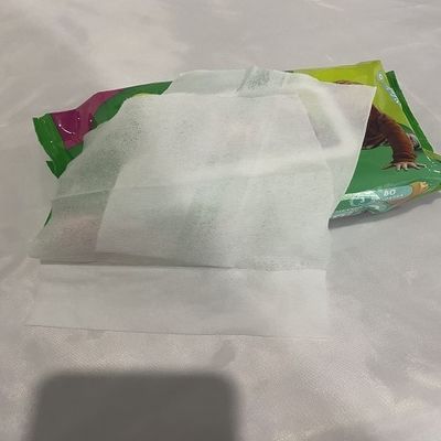 열 접착포 아기 조직은 60gsm 알코올 자유로운 비타민 Ｅ를 닦습니다